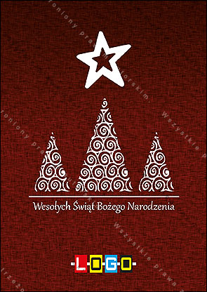 kartka świąteczne - wzór BZ1-233 awers